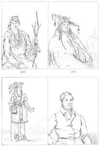 Delawares och mohikaner, 1841. av Myers and Co