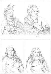 Pawnees, 1841. av Myers and Co