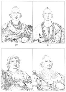 Sac and Fox Indians, 1841. av Myers and Co