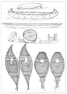 Sioux kanoter och Chippewa snöskor, 1841. av Myers and Co