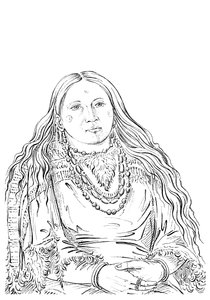 Tvillingen, matrona för Riccaee-stammen, 1841.
