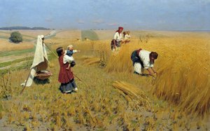 Skörd i Ukraina, 1886 av Mykola Kornylijowytsch Pymonenko