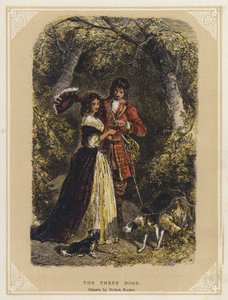 De tre hundarna (färg litho)
