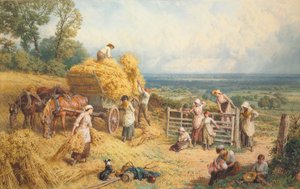 Harvest Time (penna och akvarell förhöjda med kroppsfärg på papper)