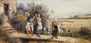 första maj girlander, av Myles Birket Foster