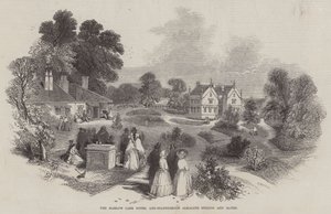 Harlow Carr Hotel och Sulphureous Alkaline Springs and Baths av Myles Birket Foster