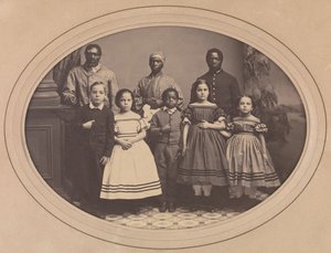 Emanciperade slavar hämtade från Louisiana av överste George H. Banks, december 1863. av Myron H. Kimball