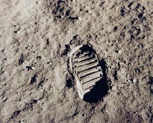 Apollo 11 bootprint på månen, juli 1969. av NASA Images