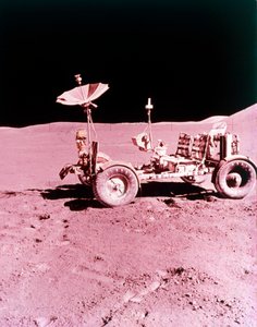 Det första Lunar Roving Vehicle, Apollo 15, juli 1971. av NASA Images