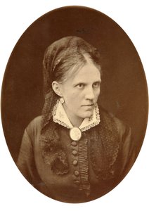 Anna Dostyevskaya, fru till den ryske författaren Fjodor Dostoyevsky, sent 1800- eller tidigt 1900-tal av N.A. Lorenkovich