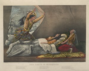 Minnehahas död 1867 av Nathaniel Currier
