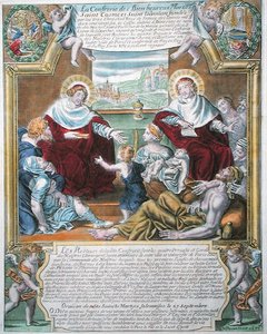 SS. Cosmas och Damian botar de fattiga av N. Picart