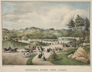 Central Park - Sjön av Currier and Ives