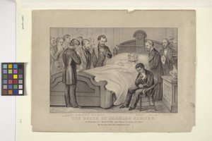 チャールズ・サムナーの死（リトグラフ）スウェーデン語