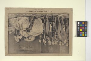President Lincolns död (handfärgad litografi)