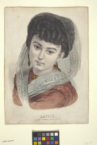 Hattie (handfärgad litografi)