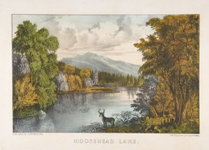 Moosehead Lake, Maine av Currier and Ives