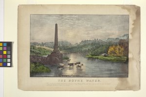 The Boyne Water (handfärgad litografi)