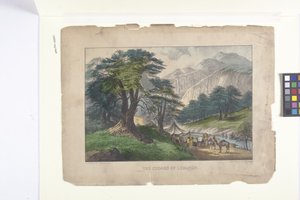 The Cedars of Libanon (handfärgad litografi)