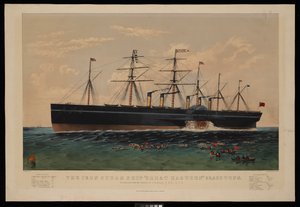 Järnångfartyget Great Eastern... Konstruerad under ledning av I K Brunel...