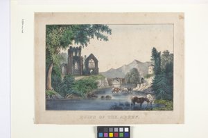 Die Ruinen Der Abtei von N. and Ives J.M. (1824-95) Currier