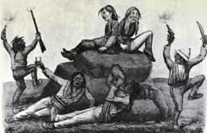Currier & Ives Illustration 1800-talet. A Howling Swell - on the War Path (originalteckning av Thomas Worth, från vilken originaltrycket gjordes) av N. and Ives, J.M. Currier