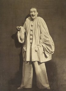 Pierrot Laughing (fransk mimar Charles Deburau), foto av Gaspard-Felix Tournachon aka Nadar, ca. 1855 av Nadar