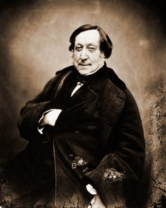 Porträtt av Gioachino Rossini, kompositör 1792-1868 (foto) av Nadar