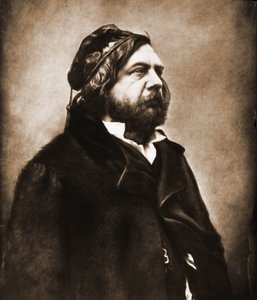 Porträtt av Theophile Gautier, poet 1811-1872 (foto) av Nadar