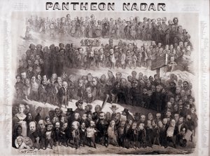 Pantheon Nadar representerar 1800-talets stora historiska gestalter (intellektuella och politiska personligheter) av Nadar