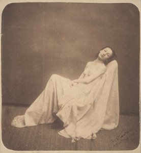 [Sittande modell, delvis draperad], 1856-59. av Nadar