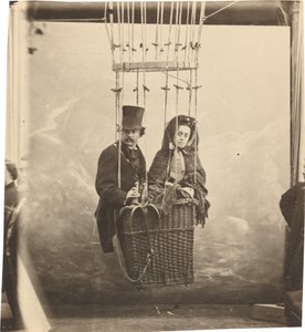 Självporträtt med fru Ernestine i en ballonggondol av Nadar