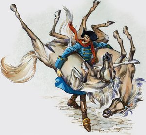 Baron Münchhausens underbara äventyr (gouache på papper) av Nadir Quinto