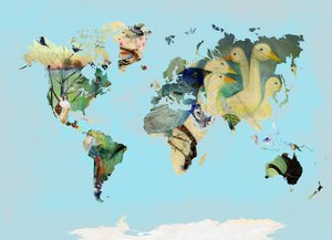 A Bird World, 2016, (digital konst) av Nancy Moniz Charalambous