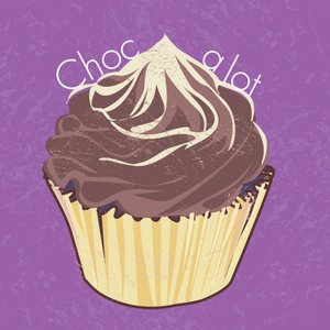 Choc A Lot Cup Cake, 2019, digital konst av Nancy Moniz Charalambous
