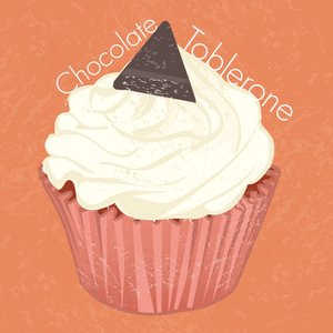 Choklad Toblerone Cupcake, 2019, digital konst av Nancy Moniz Charalambous
