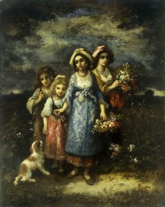 Blomstersamlarna, 1873 av Narcisse Virgile Diaz de la Peña