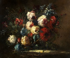 Blomma stycke av Narcisse Virgile Diaz de la Peña