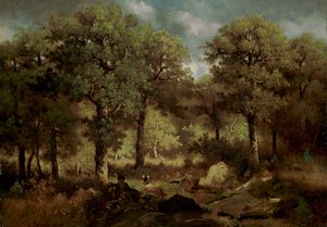 Skogsinteriör vid Fontainebleau av Narcisse Virgile Diaz de la Peña
