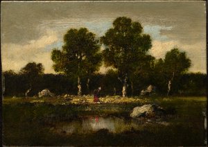 Träd nära Barbizon av Narcisse Virgile Diaz de la Peña