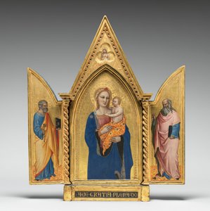 Madonna och barn, med sorgens man [mittpanelen]