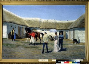 Hästuppfödare. Målning av Narkis Nikolaevich Bunin (1856-1912). Olja på duk, 80 x 125 cm av Narkis Nikolaevich Bunin