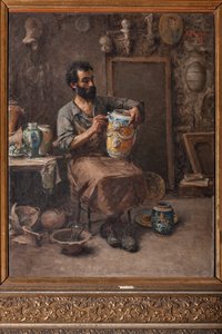 陶芸家（カンヴァスに油彩）スウェーデン人 av Natale Attanasio