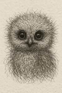 Söt, fluffig uggleunge av Natalie Bruns