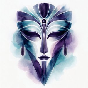 Gåtfull abstrakt mask av Natalie Bruns