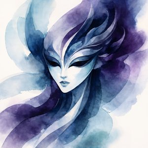 Ethereal Blue-masken av Natalie Bruns