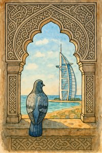 Pigeon Views Dubai av Natalie Bruns