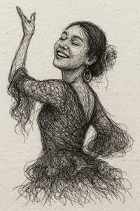 Den leende flamencodansaren av Natalie Bruns