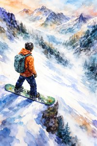 En snowboardares utsikt över bergen av Natalie Bruns