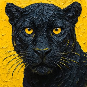 Strukturerad svart panter av Natalie Bruns